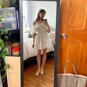 Sabo Luxe Off The Shoulder White Dress